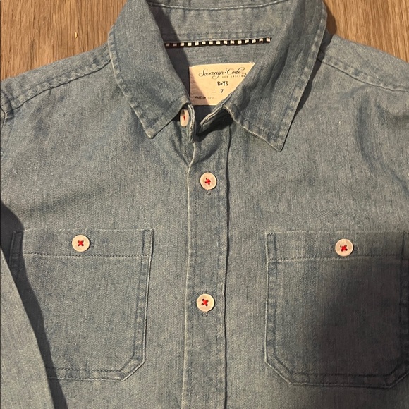Sovereign Code Kids Blue Button Down Shirt - Picture 3 of 4
